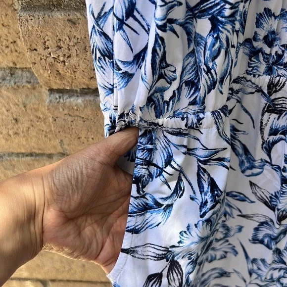 Tommy Bahama White and Blue Floral Maxi Dress - Picture 6 of 8
